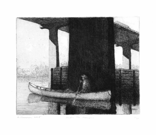 Intaglio print. Etching and drypoint, copper plate: 24.5 cm x 19.2 cm.