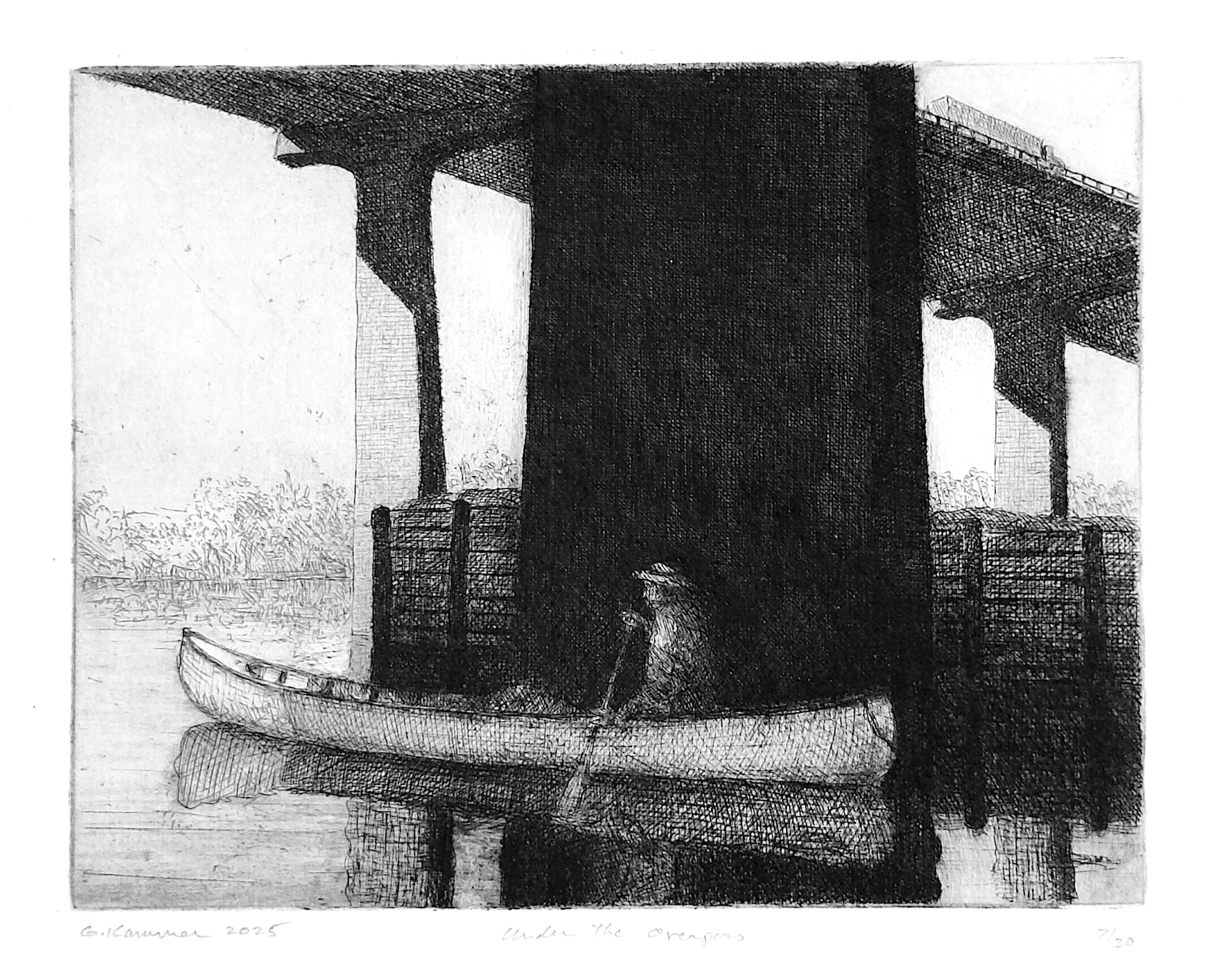 Intaglio print. Etching and drypoint, copper plate: 24.5 cm x 19.2 cm