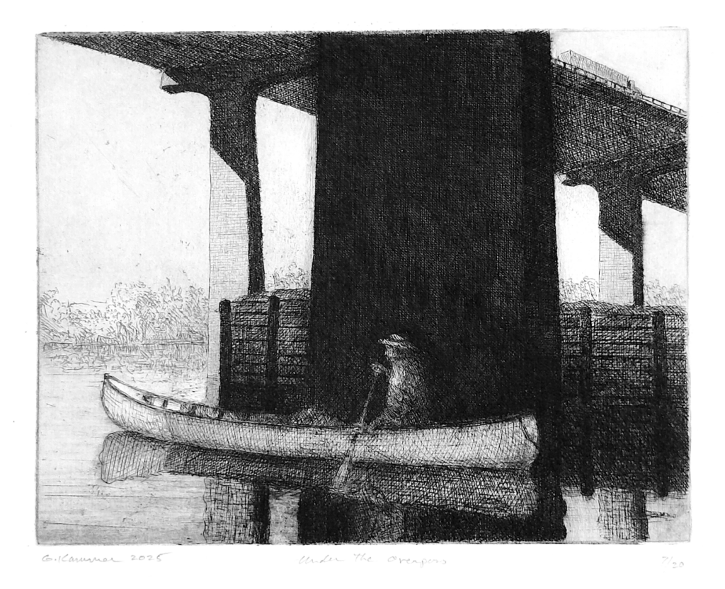 Intaglio print. Etching and drypoint, copper plate: 24.5 cm x 19.2 cm